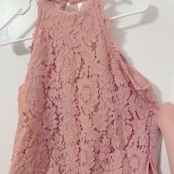 Fun 2 Fun Drellie Blush Lace Halter Stitch Fix - Picture 4 of 6